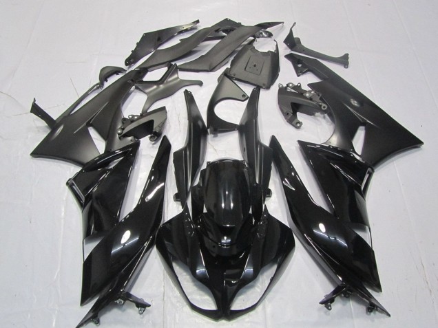 2007-2008 Kawasaki ZX6R Motorcycle Fairings - Glossy Black Matte Black UK