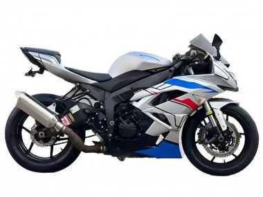 2009-2012 Kawasaki ZX6R Motorcycle Fairings - White Blue Red Black UK