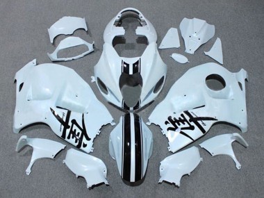1996-2007 Suzuki GSXR 1300 Hayabusa Motorcycle Fairings - White Black Stripe UK