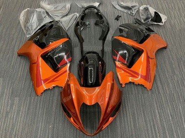 1996-2007 Suzuki GSXR 1300 Hayabusa Motorcycle Fairings - Orange Black Red UK