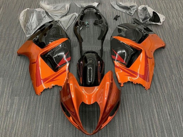 1996-2007 Suzuki GSXR 1300 Hayabusa Motorcycle Fairings - Orange Black Red UK