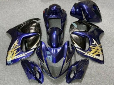 2008-2020 Dark Blue Black Gold Suzuki GSXR 1300 Hayabusa Motorcycle Fairings UK