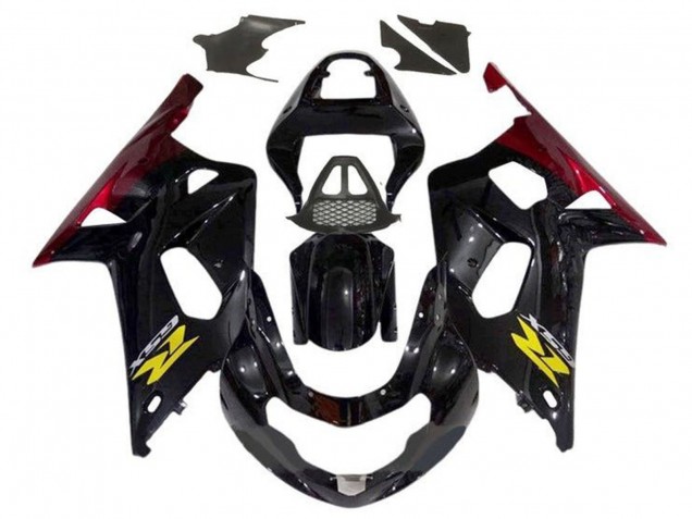 2000-2002 Suzuki GSXR1000 Motorcycle Fairings - Glossy Black Red Yellow UK