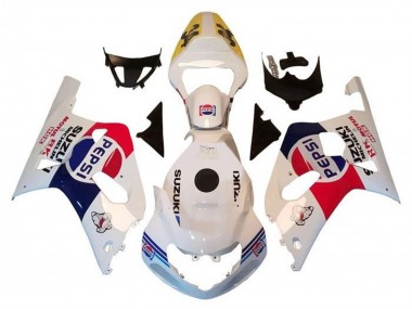 2000-2002 Suzuki GSXR1000 Motorcycle Fairings - White Red Blue Pepsi UK