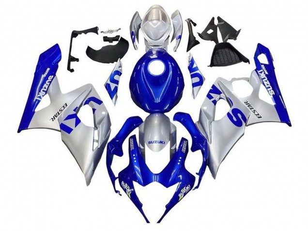 2005-2006 Suzuki GSXR 1000 Motorcycle Fairings - Blue Silver UK