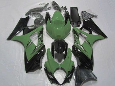 2007-2008 Suzuki GSXR 1000 Motorcycle Fairing - Green Glossy Black UK