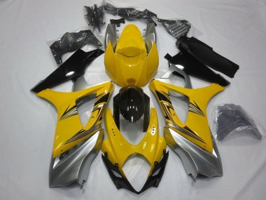 2007-2008 Suzuki GSXR 1000 Motorcycle Fairings - Yellow Silver Black UK