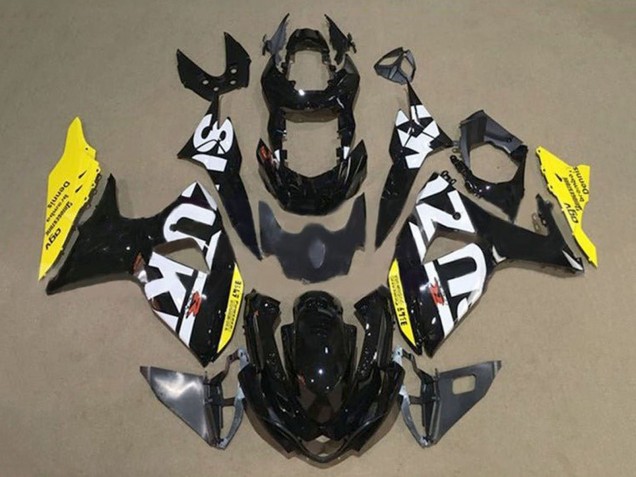 2009-2016 Suzuki GSXR 1000 Motorcycle Fairings - Black White Yellow UK