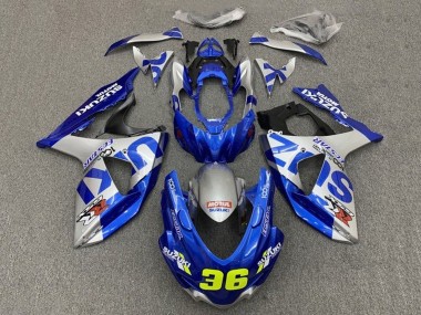 2009-2016 Suzuki GSXR 1000 Motorcycle Fairings - Blue Silver 36 UK