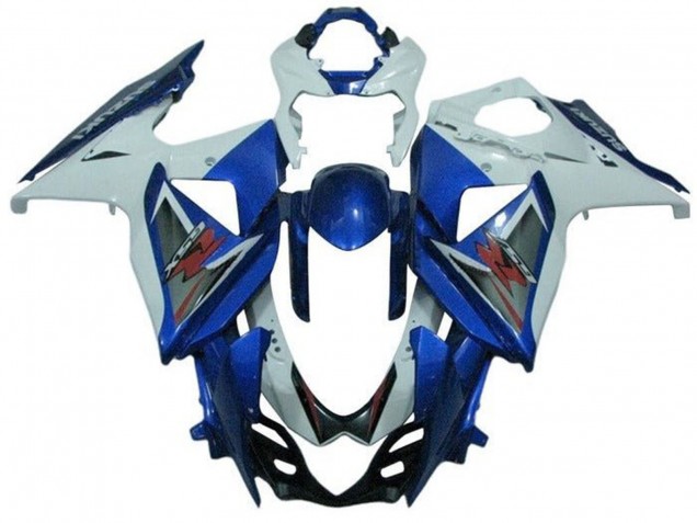 2009-2016 Suzuki GSXR 1000 Bike Fairings - White Blue Silver UK