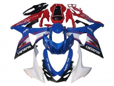2009-2016 Suzuki GSXR 1000 Motorcycle Fairings - Blue White Red Black Stripe UK