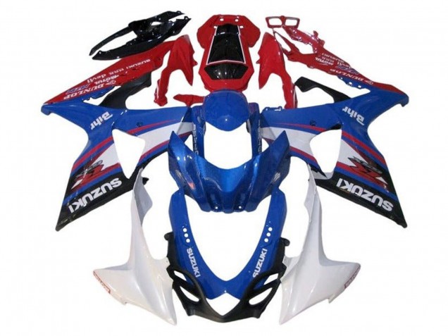 2009-2016 Suzuki GSXR 1000 Motorcycle Fairings - Blue White Red Black Stripe UK