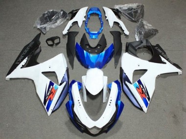2009-2016 Suzuki GSXR 1000 Bike Fairings - White Blue Black UK