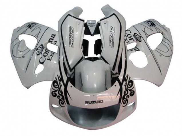 1996-2000 Suzuki GSXR 600 / GSXR 750 Motorcycle Fairings - White Black Corona Extra UK