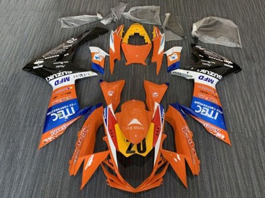 2011-2024 Suzuki GSXR 600 / GSXR 750 Motorcycle Fairings - Orange Blue White Black Yellow 20 UK