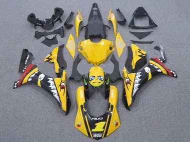 2015-2019 Yamaha YZF 1000 R1 Motorcycle Fairings - Yellow Red Shark UK
