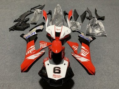 2015-2019 Yamaha YZF 1000 R1 Motorcycle Fairings - White Red Black Milwaukee UK