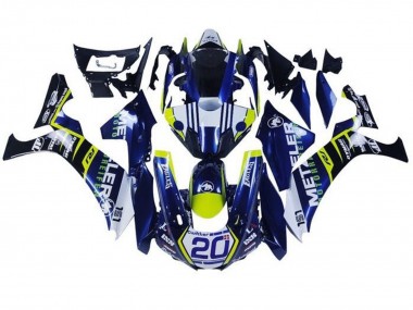 2015-2019 Yamaha YZF 1000 R1 Motorcycle Fairings - White Blue Yellow Black UK