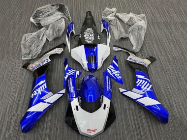 2015-2019 Yamaha YZF 1000 R1 Motorcycle Fairings - White Blue Black Milwaukee UK