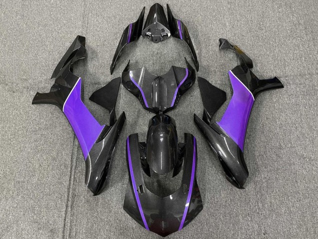 2015-2019 Yamaha YZF 1000 R1 Motorcycle Fairing - Faux Carbon Fiber Purple UK