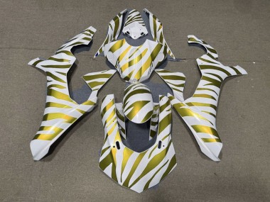 2015-2019 Yamaha YZF 1000 R1 Motorcycle Fairings - White Gold Zebra UK