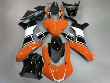 2015-2019 Yamaha YZF 1000 R1 Motorcycle Fairings - White Orange Glossy Black UK