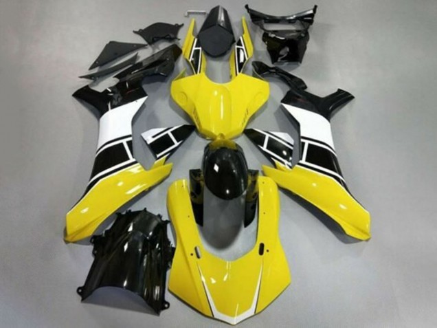 2015-2019 Yamaha YZF 1000 R1 Motorcycle Fairing - Yellow White Black UK