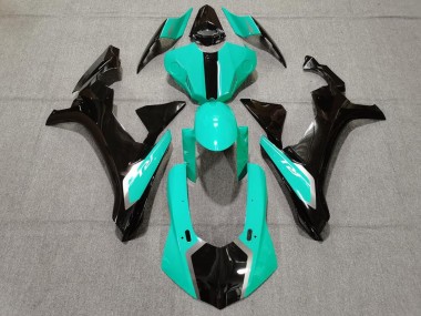 2015-2019 Yamaha YZF 1000 R1 Motorcycle Fairings - Turquoise Blue Glossy Black UK