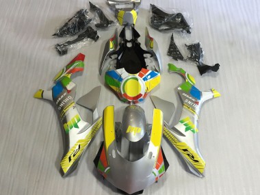 2015-2019 Yamaha YZF 1000 R1 Motorcycle Fairings - Silver Yellow Blue Red Color Wheel UK