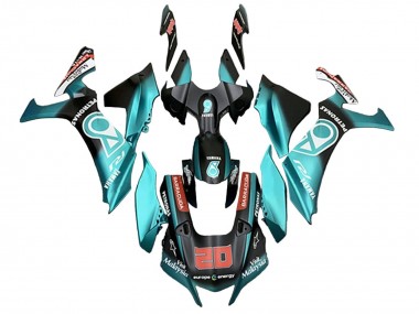 2020-2025 Yamaha YZF 1000 R1 Motorcycle Fairings - Turquoise Blue Matte Black Petronas UK