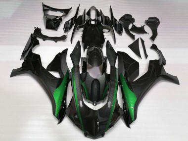 2020-2025 Yamaha YZF 1000 R1 Motorcycle Fairings - Faux Carbon Fiber Green UK