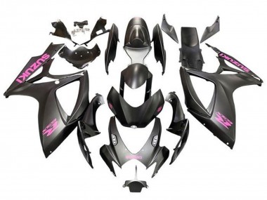 2006-2007 Suzuki GSXR 600 / GSXR 750 Motorcycle Fairings - Matte Black Pink UK