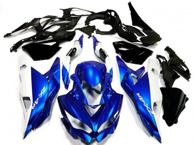 2019-2025 Kawasaki ZX4R ZX-4RR Motorcycle Fairings - White Blue UK