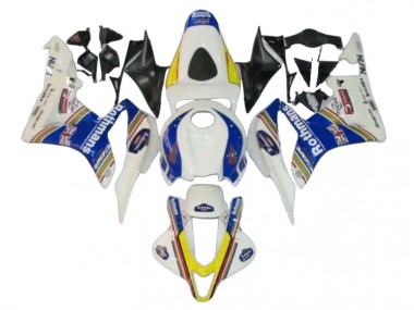 2007-2008 Honda CBR600RR Motorcycle Fairings - White Blue Yellow Rothmans UK