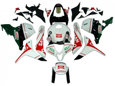 2009-2012 Honda CBR600RR Motorcycle Fairings - White Red Green Castrol San Carlo UK