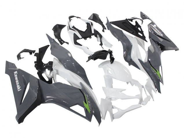 2019-2022 Kawasaki ZX6R Motorcycle Fairings - White Grey Green UK