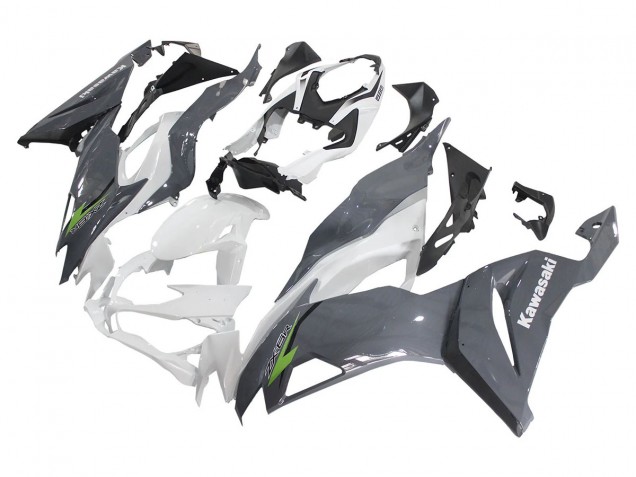 2019-2022 Kawasaki ZX6R Motorcycle Fairings - White Grey Green UK