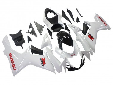 2011-2024 Suzuki GSXR 600/750 Motorcycle Fairings - White Glossy Black Red Decal UK
