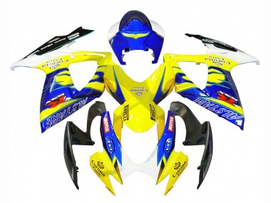 2006-2007 Suzuki GSXR 600/750 Motorcycle Fairings - White Blue Yellow Corona Alstare UK