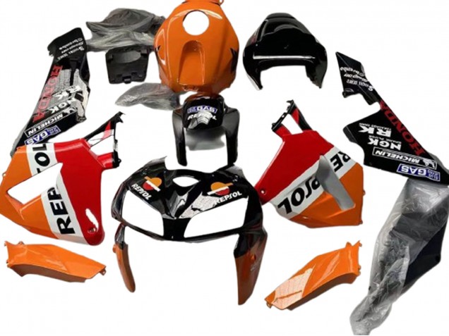 2005-2006 Honda CBR600RR Motorcycle Fairings - Black Orange White Red Repsol UK