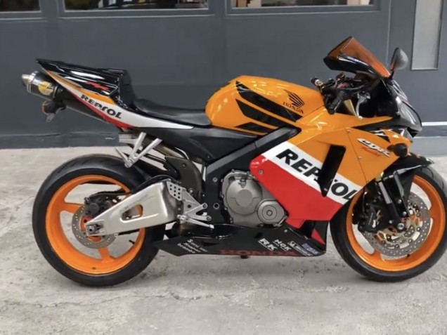 2005-2006 Honda CBR600RR Motorcycle Fairings - Black Orange White Red Repsol UK