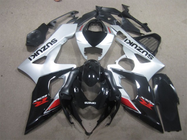 2005-2006 Suzuki GSXR 1000 Motorcycle Fairing - Glossy Black Silver Red UK