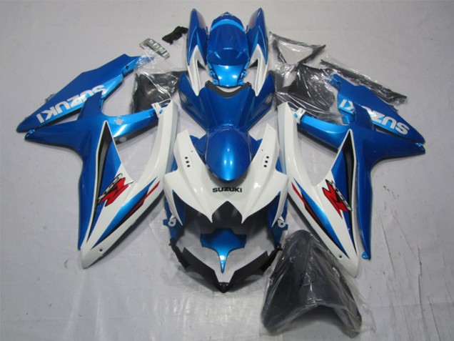 2007-2008 Suzuki GSXR 1000 Motorcycle Fairing - White Blue Red UK