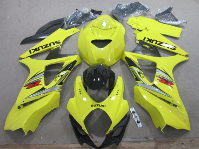 2007-2008 Suzuki GSXR 1000 Motorcycle Fairing - Yellow Silver Black UK