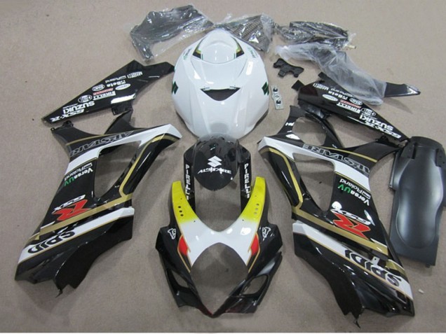 2007-2008 Suzuki GSXR 1000 Motorcycle Fairings - White Yellow Red Black UK