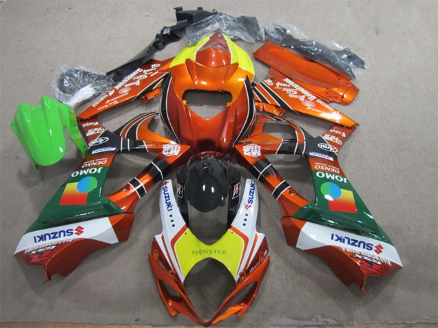 2007-2008 Suzuki GSXR 1000 Motorcycle Fairings - Orange Yellow White Red Green Monster UK