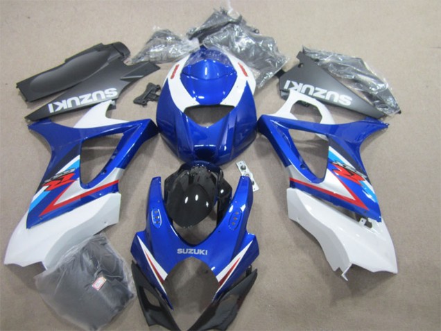 2007-2008 Suzuki GSXR 1000 Motorcycle Fairings - White Blue Red UK
