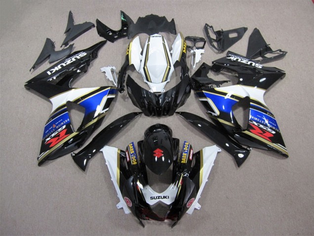 2009-2016 Suzuki GSXR 1000 Motorcycle Fairing - White Blue Black Dark Dog UK