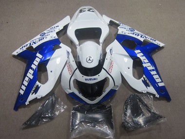 2001-2003 Suzuki GSXR 600 Motorcycle Fairings - White Blue Jordan Motul UK
