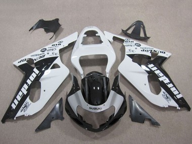 2001-2003 Suzuki GSXR 600 Motorcycle Fairings - White Glossy Black Jordan UK